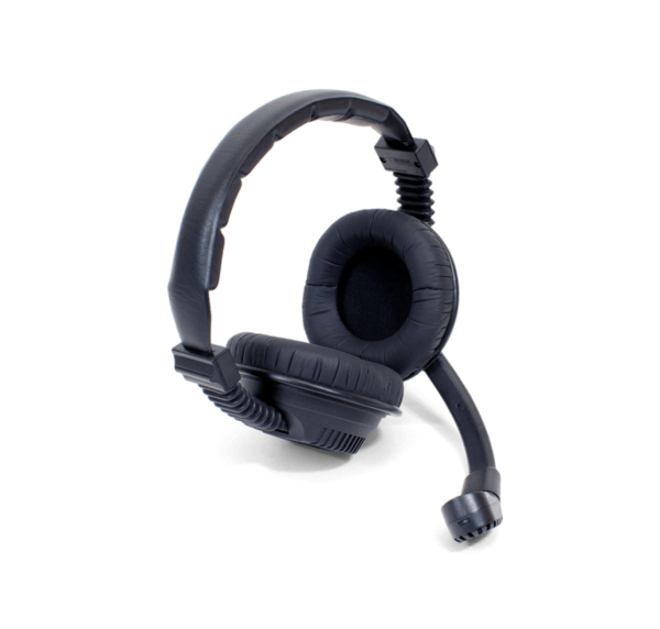 MIC 068 HEAVY-DUTY, DUAL-MUFF HEADSET MICROPHONE WITH DUAL 3.5 MINI PLUG, -20DB.